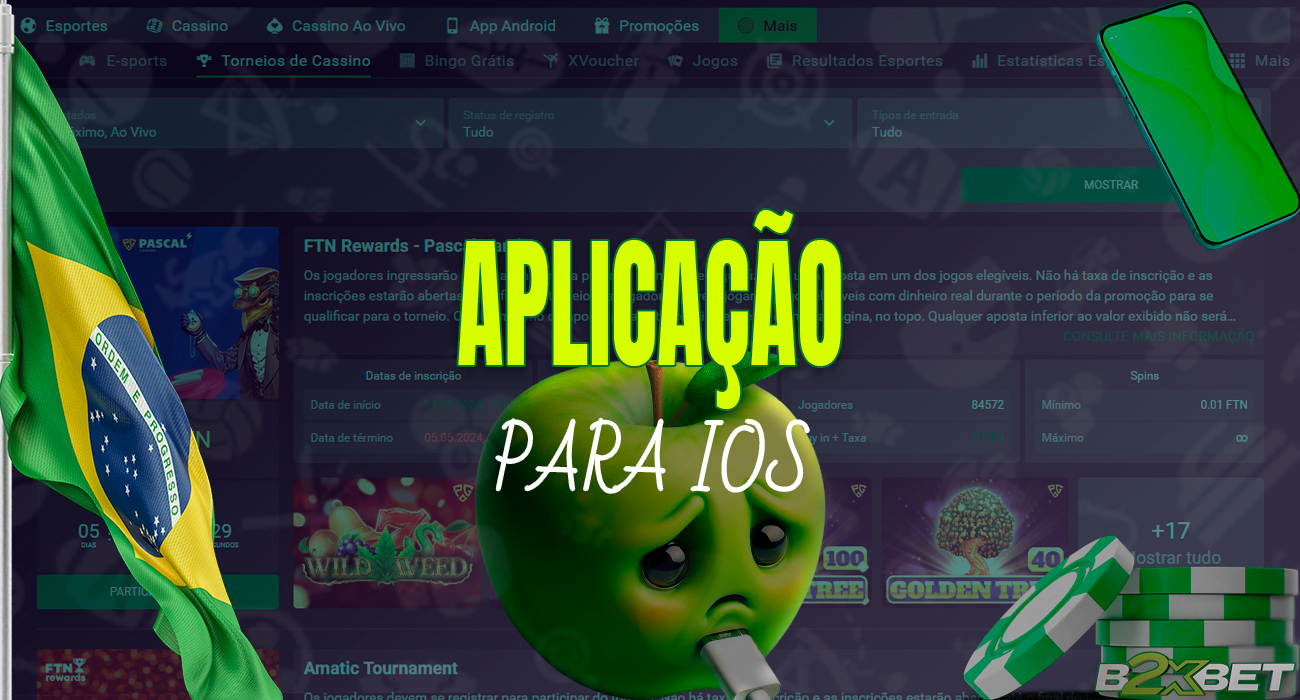 Baixe o aplicativo móvel do casino online B2xbet para iOS. 