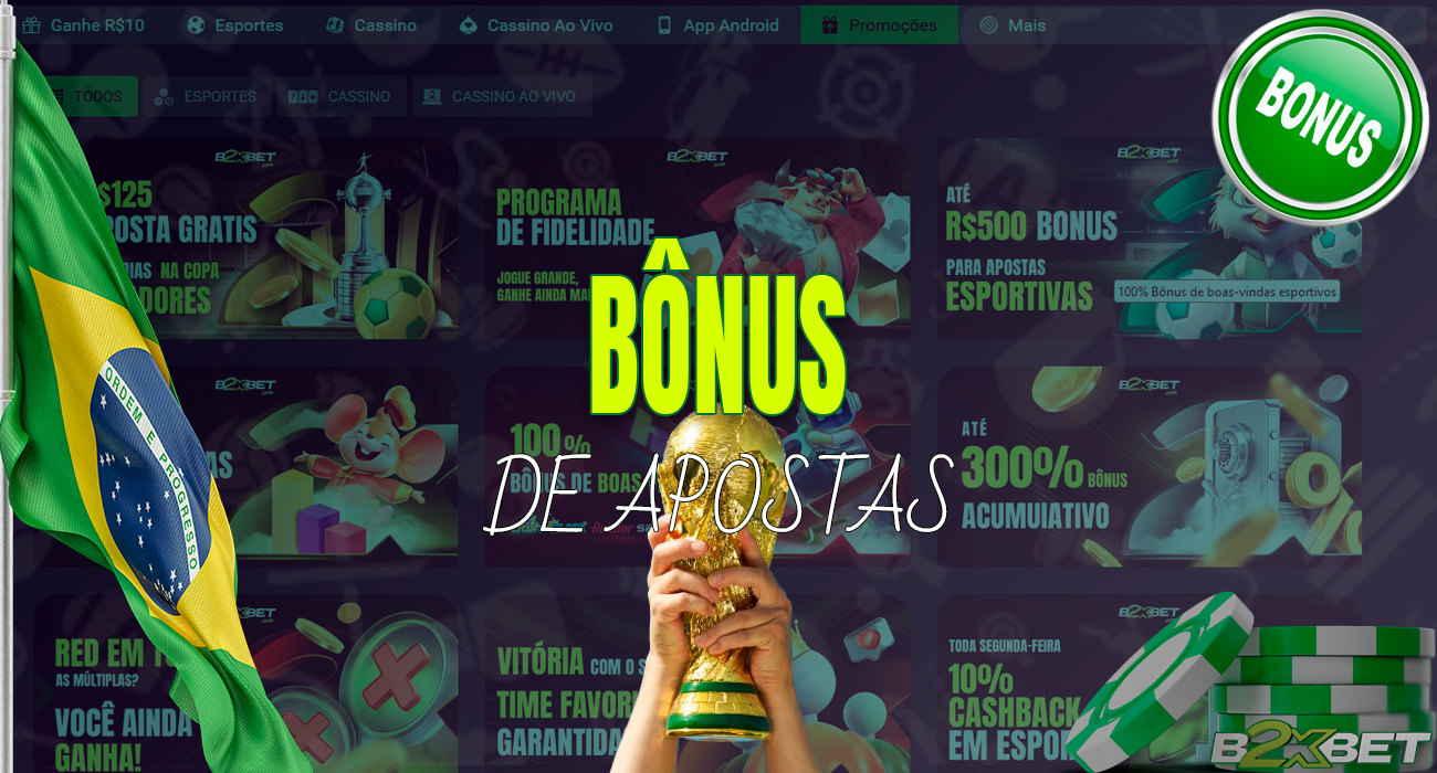 Aproveite os emocionantes bônus de apostas oferecidos pela B2xbet para aumentar suas chances de ganhar.